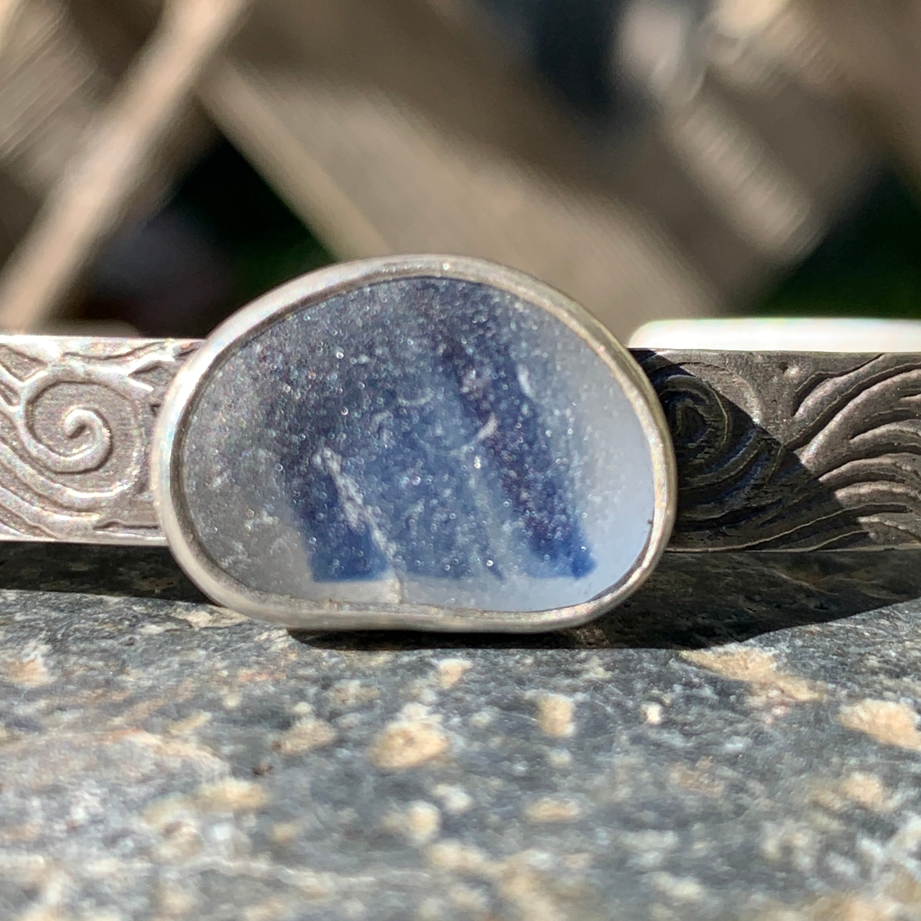 Striped Blue Cuff