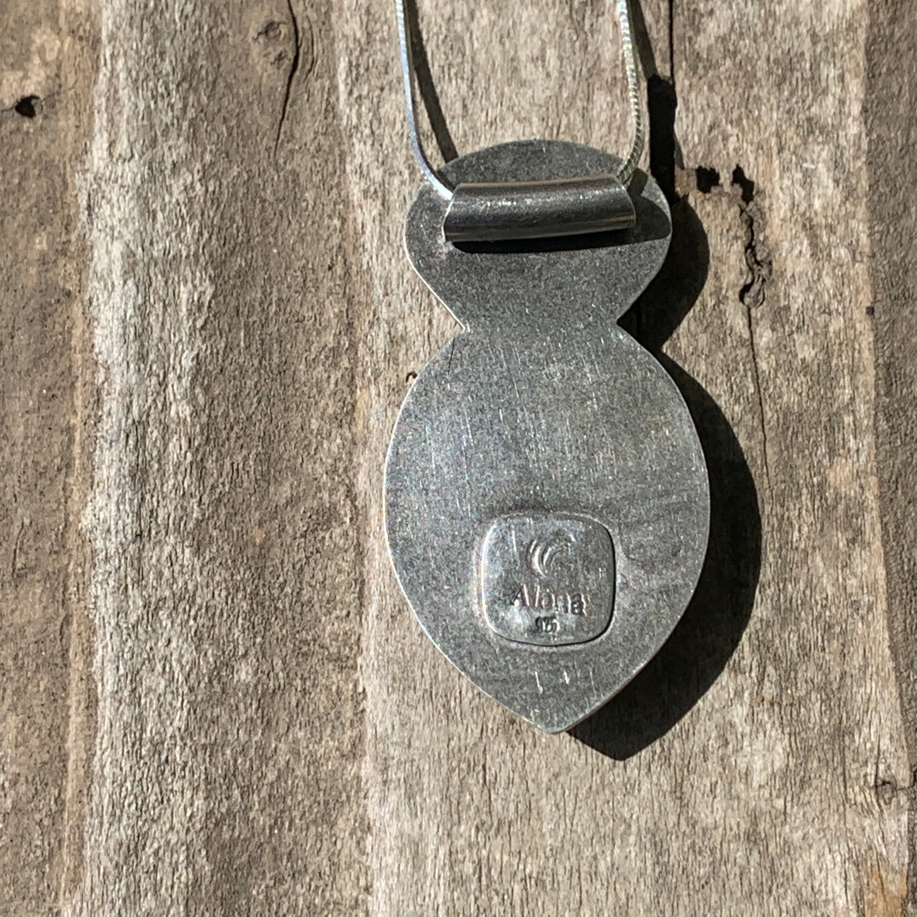 Biggs Jasper and Black Sea Glass Pendant